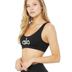 ALO Yoga Black Ambient Logo Bra